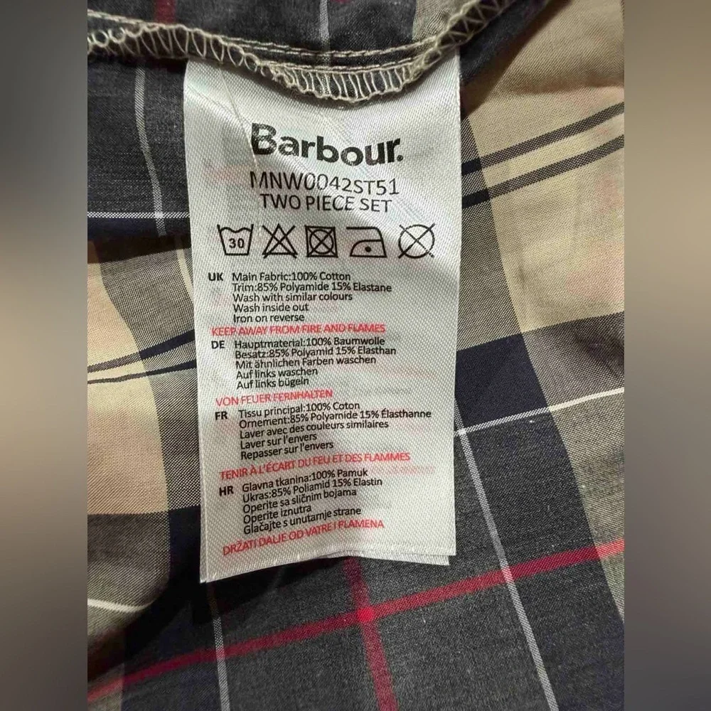 Barbour Men’s Plaid Checkered Boxer Shorts XXL